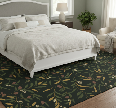 Covor vinil dormitor design floral simplu repetitiv - TenStickers