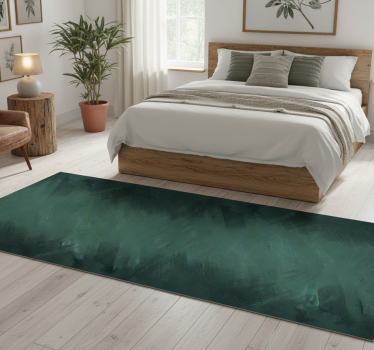 Covor vinil dormitor design retro verde rustic - TenStickers