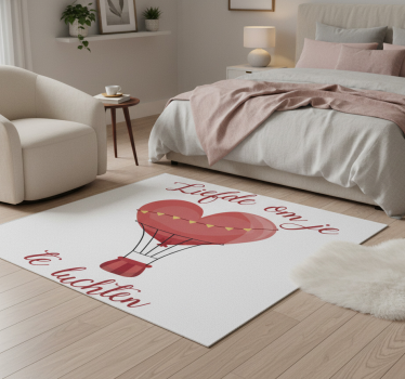 Covor vinil dormitor dragoste pentru inima ta - TenStickers