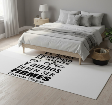 Covor vinil dormitor dragostea este un pas - TenStickers