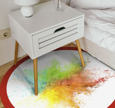 Covor vinil dormitor efect de explozie colorată - TenStickers