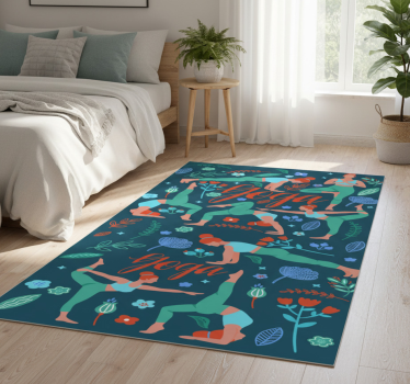 Covor vinil dormitor femeie care face yoga - TenStickers