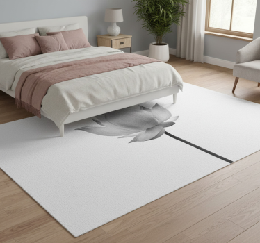 Covor vinil dormitor floarea lotus solitară - TenStickers