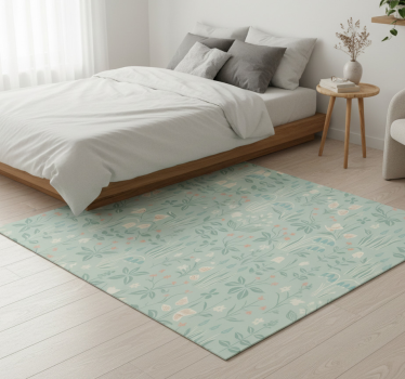Covor vinil dormitor floral scandi - TenStickers