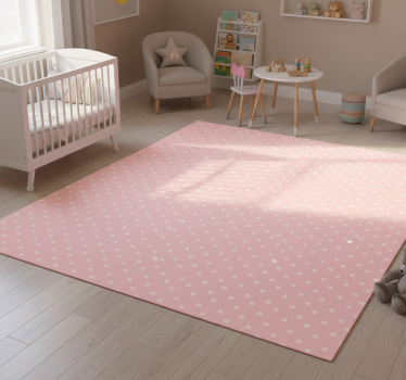 Covor vinil dormitor fundal puncte pastelate delicate - TenStickers