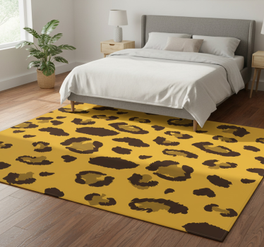 Covor vinil dormitor imprimeu animal leopard - TenStickers