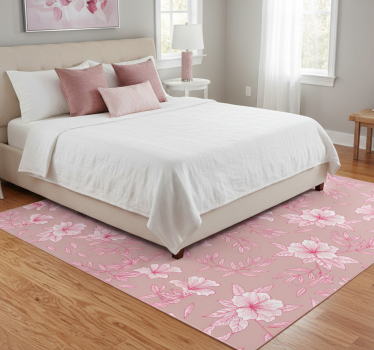 Covor vinil dormitor lotus roz neon - TenStickers