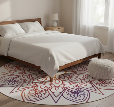 Covor vinil dormitor mandala vie și aprinsă - TenStickers