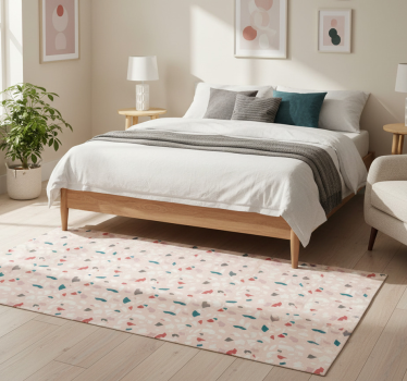 Covor vinil dormitor model efect terrazzo - TenStickers