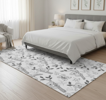 Covor vinil dormitor model gri cu koala - TenStickers