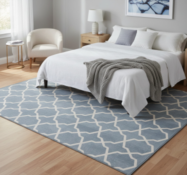 Covor vinil dormitor model hamptons gri - TenStickers