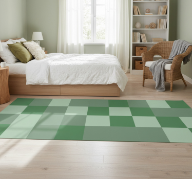 Covor vinil dormitor nuanțe de verde tiles - TenStickers