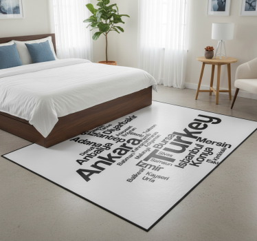 Covor vinil dormitor text decorativ turcia - TenStickers