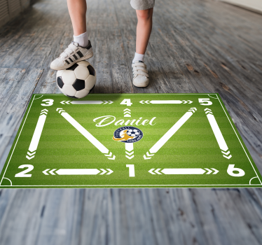 Covor de vinil dreptunghi antrenament de fotbal - TenStickers