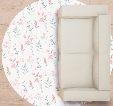 Covor vinil flori și plante compoziție cu model floral - TenStickers