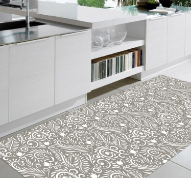 Covor vinil flori și plante eleganță paisley - TenStickers