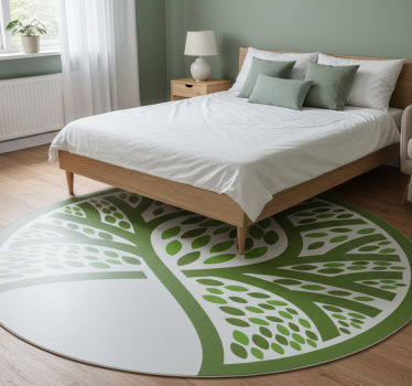 Covor vinil flori și plante emblema naturii verzi - TenStickers