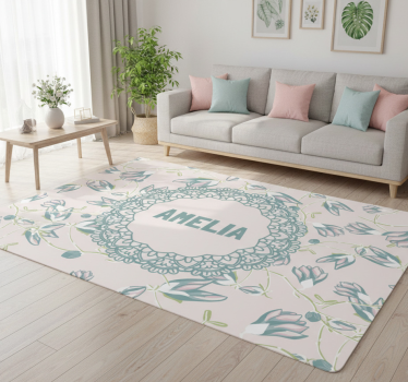 Covor vinil flori și plante frunze și denumire - TenStickers