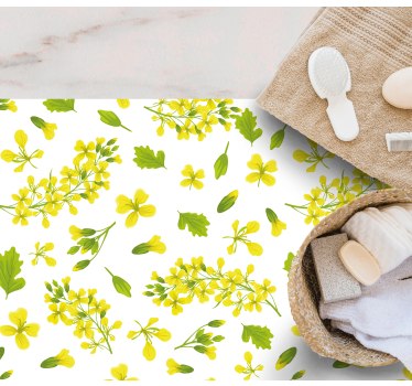 Covor vinil flori și plante încântare florală - TenStickers