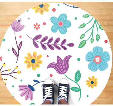 Covor vinil flori și plante inspirație florală vie - TenStickers