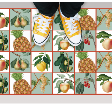 Covor de vinil pentru bucătărie model cu plăci de fructe - TenStickers