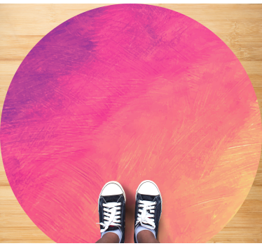 Covor vinil dormitor artă circulară cu gradient - TenStickers