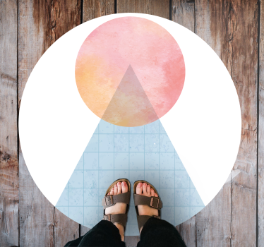 Covor vinil minimalist triunghi de gradient geometric - TenStickers