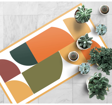 Covor vinil modern figuri geometrice vibrante - TenStickers