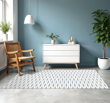 Covor vinil modern rabaul ikat albastru si bej - TenStickers