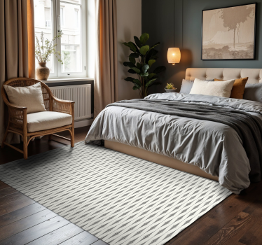 Covor vinil modern rabaul ikat gri si bej - TenStickers