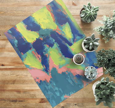 Covor vinil modern secțiuni de culoare abstracte - TenStickers