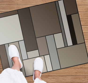 Covor vinil modern straturi geometrice contemporane - TenStickers