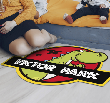 Covor vinil parcul personalizat jurassic pentru copii - TenStickers