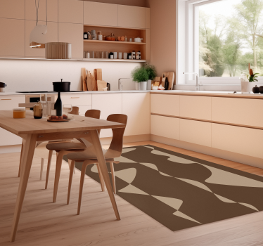 Covor de vinil pentru bucătărie maro abstract - TenStickers
