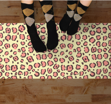 Covor vinil print animalier accente cu model de leopard - TenStickers