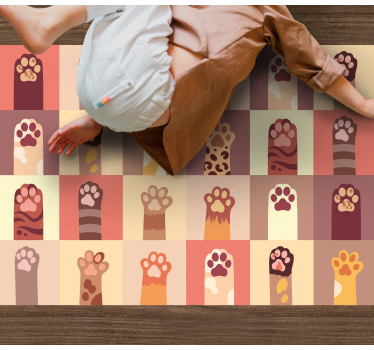 Covor vinil print animalier amprente vibrante de labe - TenStickers