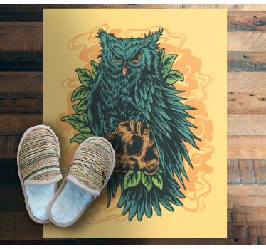 Covor vinil print animalier arta bufniței mistice - TenStickers