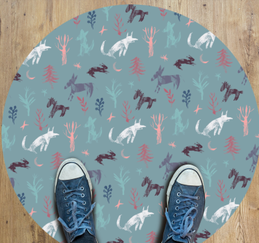 Covor vinil print animalier creaturi inspirate de natură - TenStickers