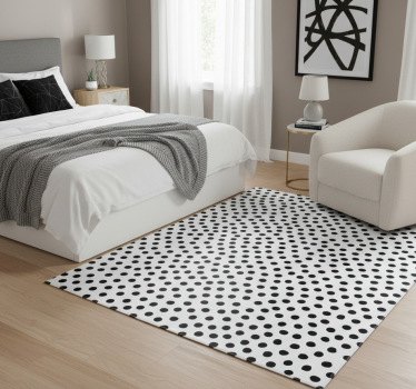Covor vinil print animalier dalmațian alb-negru - TenStickers