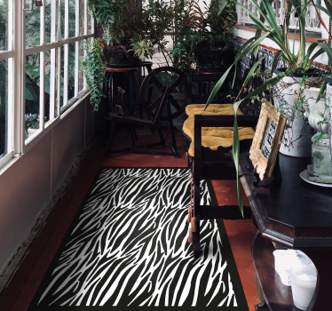 Covor vinil print animalier dungă de zebră - TenStickers