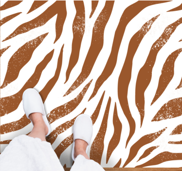 Covor vinil print animalier dungi rustice de zebră - TenStickers