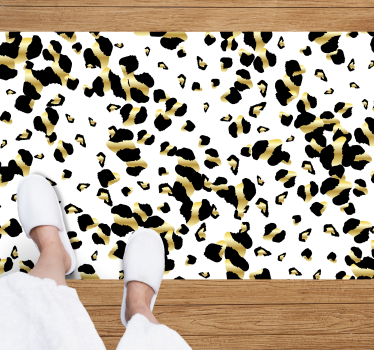 Covor vinil print animalier eleganță model leopard - TenStickers