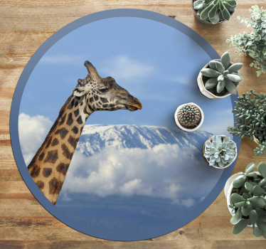 Covor vinil animal girafă priveliște maiestuoasă - TenStickers