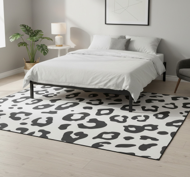 Covor vinil print animalier leopard negru - TenStickers
