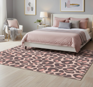 Covor vinil print animalier leopard roz - TenStickers