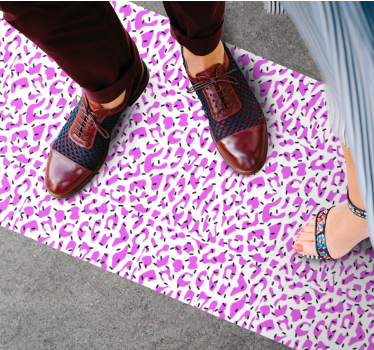 Covor vinil print animalier model de leopard fuchsia - TenStickers