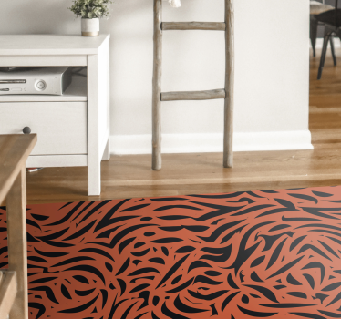Covor vinil print animalier model dinamic portocaliu - TenStickers