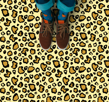Covor vinil print animalier model leopard jucăuș - TenStickers
