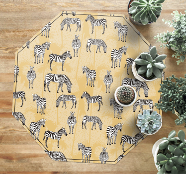 Covor vinil print animalier model zebra safari - TenStickers