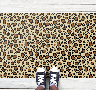 Covor vinil print animalier motivul petelor de leopard - TenStickers
